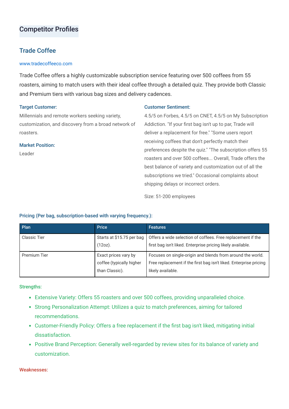 Sample Competitor Spy report page 4